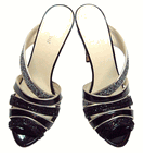 ミュウミュウ(MIUMIU) スパンコールサンダル　黒