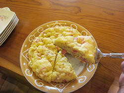 じゃがいもとソーセージのケーキ朝食に最適