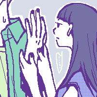 薬指をじっと見てるイラスト