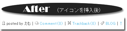 アイコンを挿入後