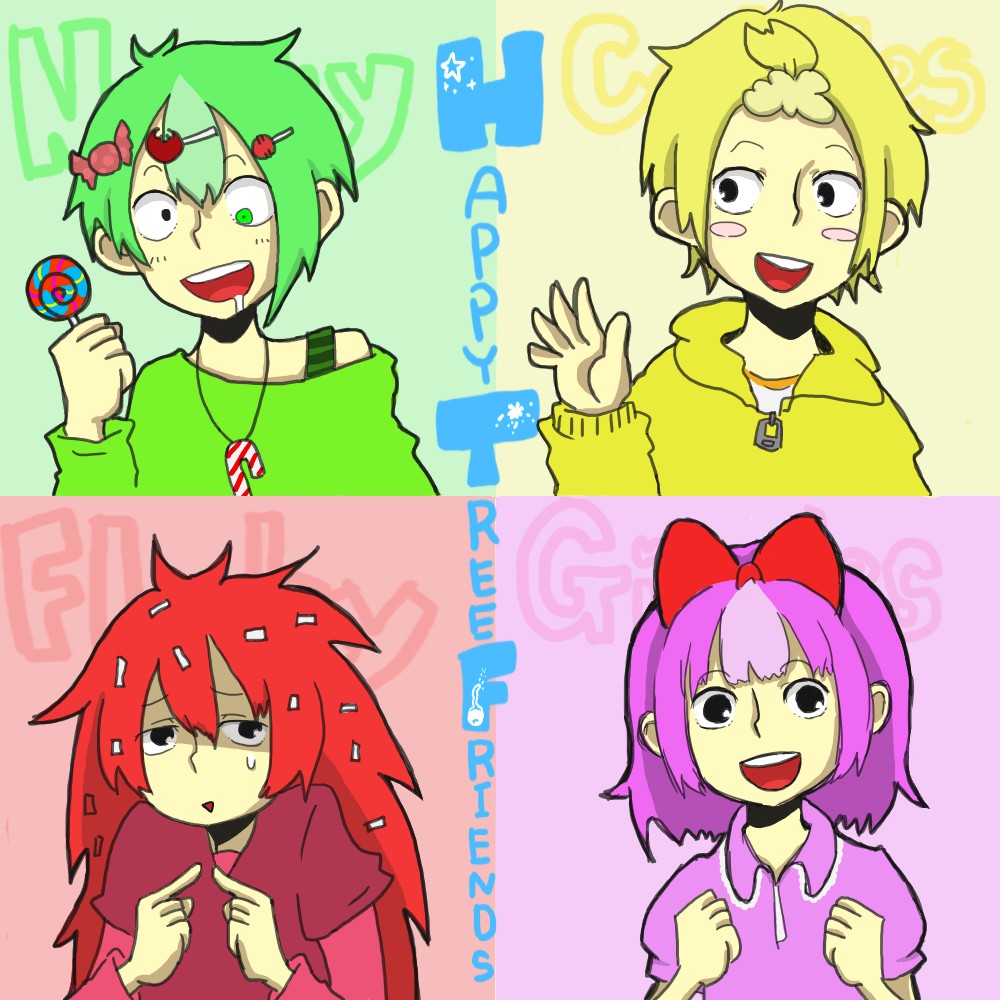 ハピツリ擬人化描いたよ 妄想乙女通信