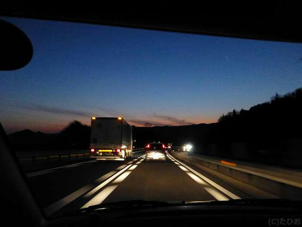 山陽自動車道を走る