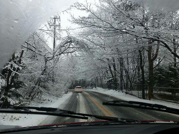 雪の栃木県道30号矢板那須線