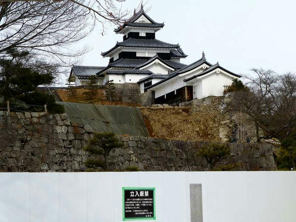 望遠で撮った三重櫓