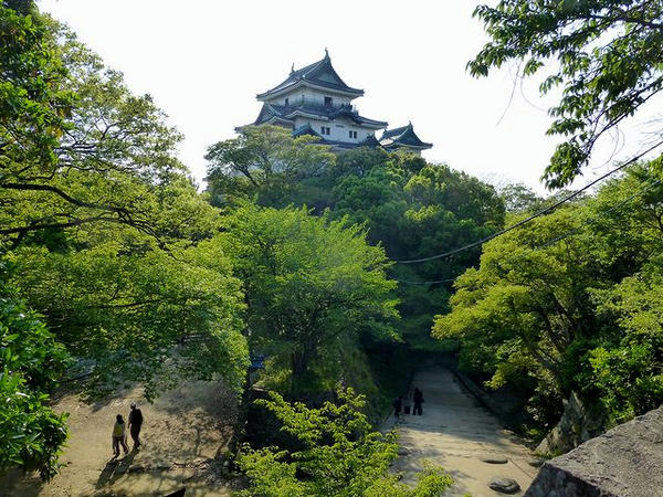 本丸御殿跡から天守を望む