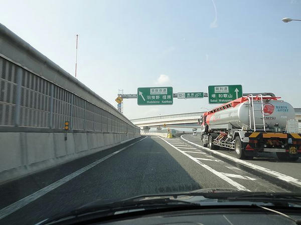 美原JCTから南阪奈道へ美原JCTから南阪奈道へ