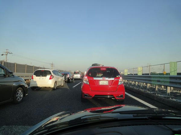 一宮IC付近の渋滞