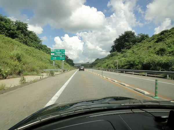 秋田道（厳密には一般国道7号琴丘能代道路）走行中
