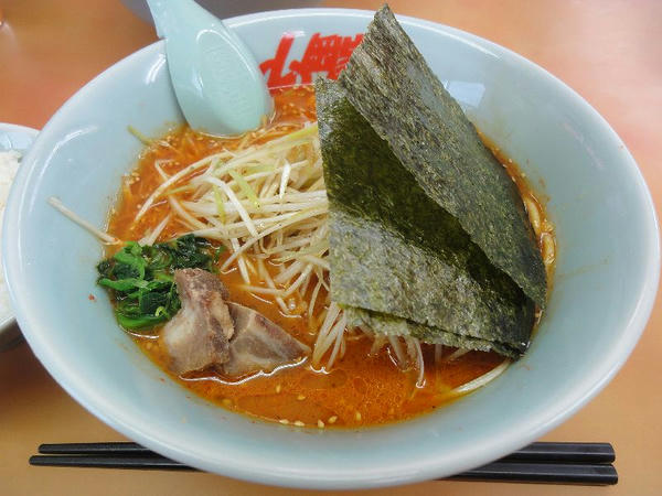 辛味噌ネギラーメン（激辛・脂普通・味普通・麺普通） 790円 ＋ ネギ増 150円 ＋ 半ライス 110円