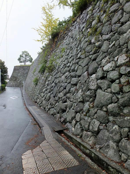 表門から先（南東方向）の石垣