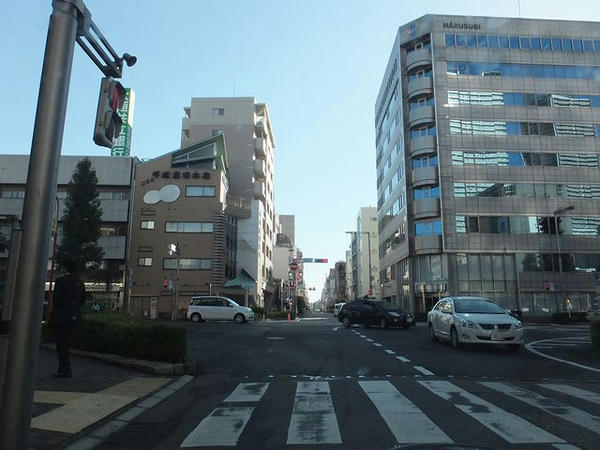 朝の岐阜市内