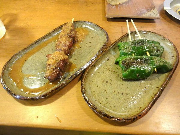 牛サガリ 250円 と ピーマン 90円