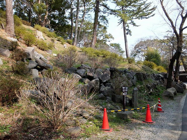 城内に残る石垣