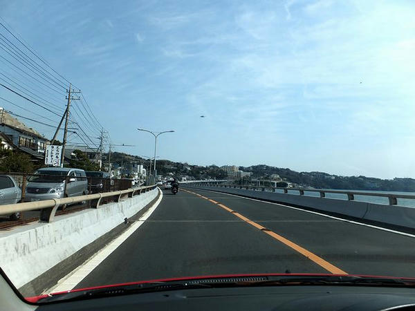 真鶴道路走行中