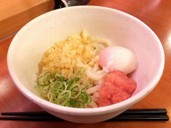 温玉明太うどん 280円