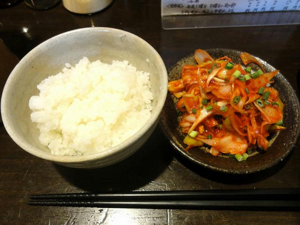 Aセット 100円の御飯と、（単品）辛葱 150円