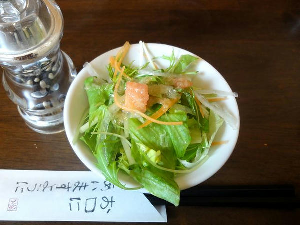 ふうふう亭の1口餃子ランチ 280円 のサラダ