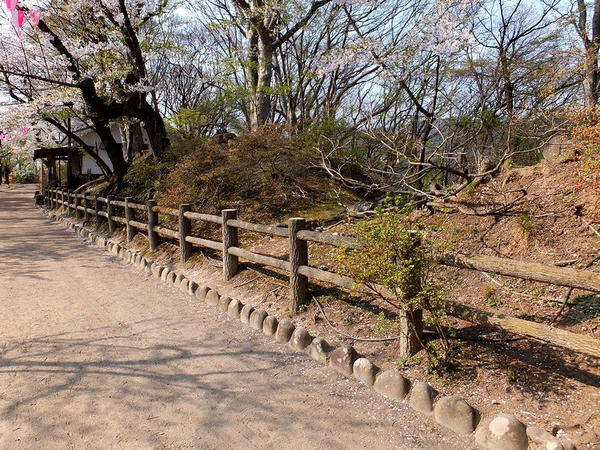 馬場跡を囲む土塁