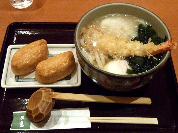 温玉うどん 1,280円 ＋ いなり 210円