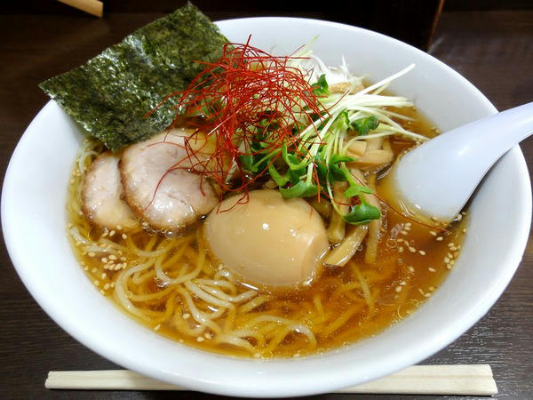 冷やしラーメン（醤油味） 750円 ＋ 玉子 100円