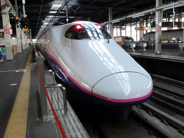 乗車した東北新幹線やまびこ284号