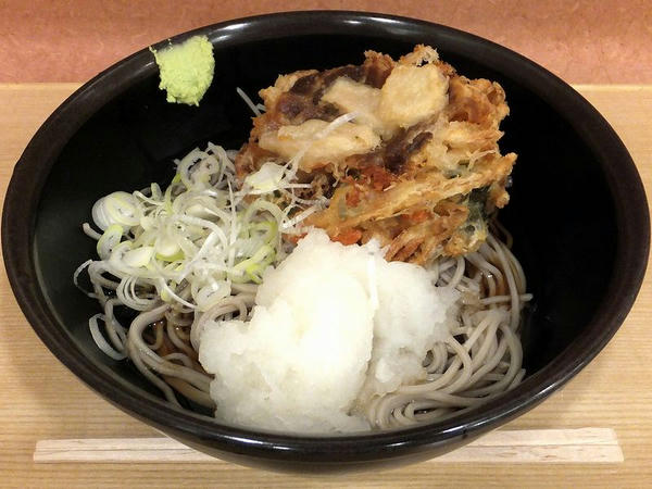 豚肉と新生姜おろし天そば 550円