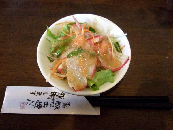 もやしチャーシューセット（小ライス） 378円 のサラダ