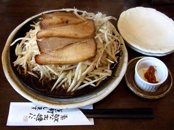 もやしチャーシューセット（小ライス） 378円 のもやしチャーシュー