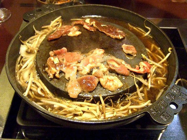 焼いているところ