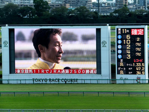 いちょうステークスでJRA2500勝を達成した横山典弘騎手
