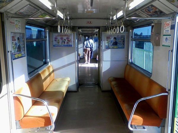 1617の車内（内宿にて）