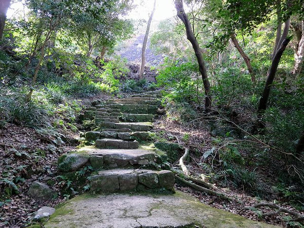 井戸丸から上へと登る登城路