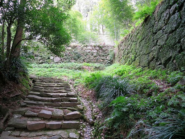 登城路とその脇の石垣