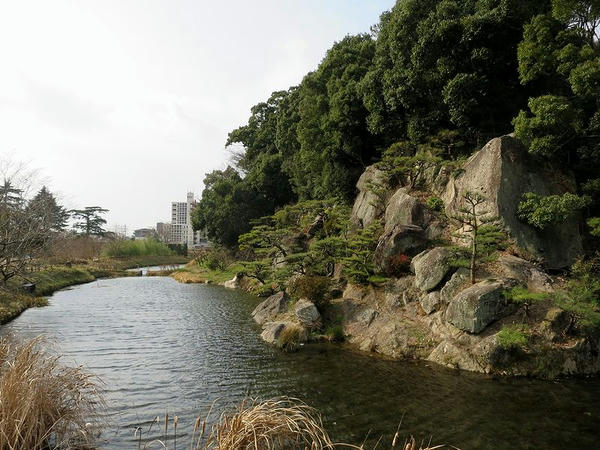上級武士居住区付近の内堀