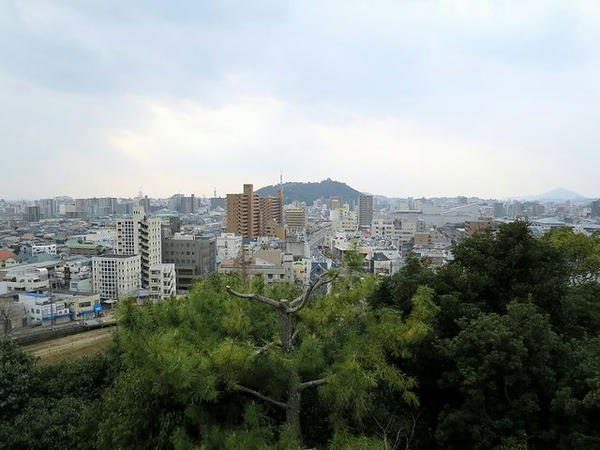 展望台から松山城方向の眺め
