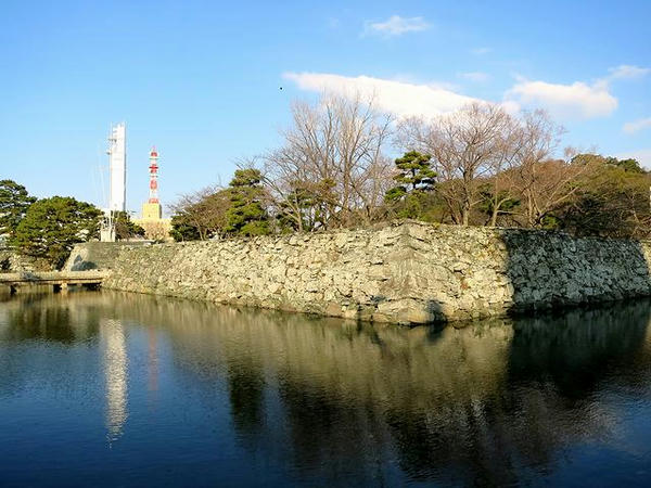 徳島城の堀と石垣