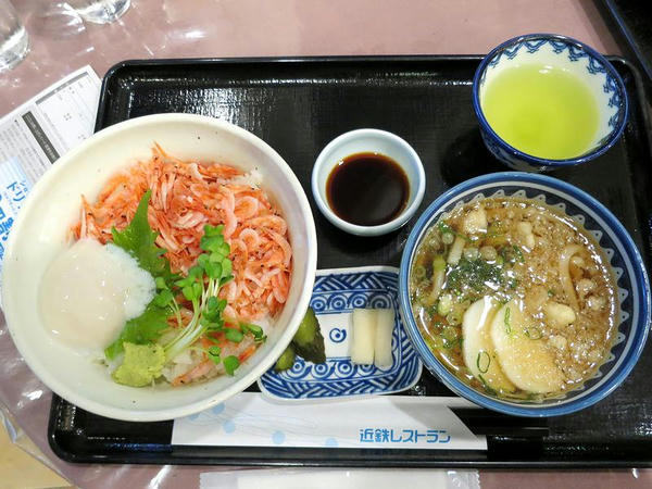 駿河湾桜海老丼 1280円 ＋ 小うどんセット 200円