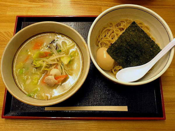 野菜つけめん（しお味） 760円 ＋ 味付たまご 100円