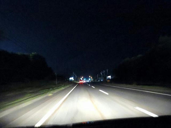 夜道を宿へと