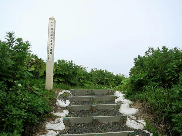 通路終点の階段