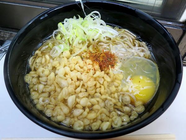 たぬきそば 370円 ＋ たまご 70円