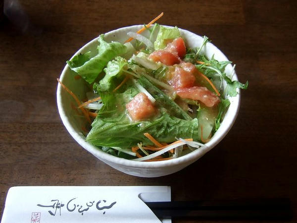 あっさり塩ラーメン（太麺・ハーフ） 525円 ＋ Aランチ 294円