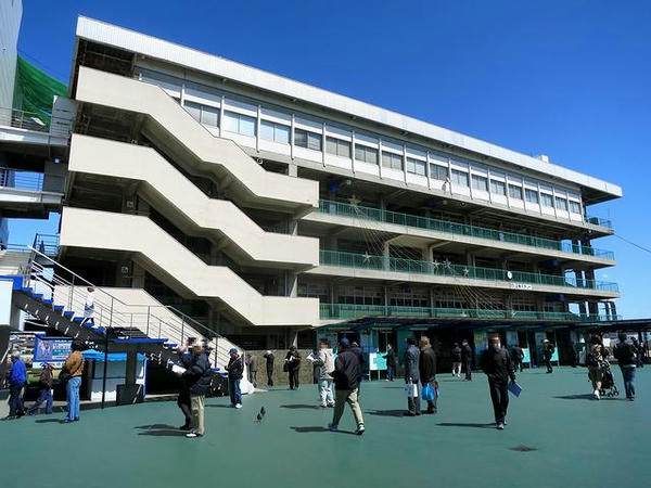 裏手側から見た2号スタンド