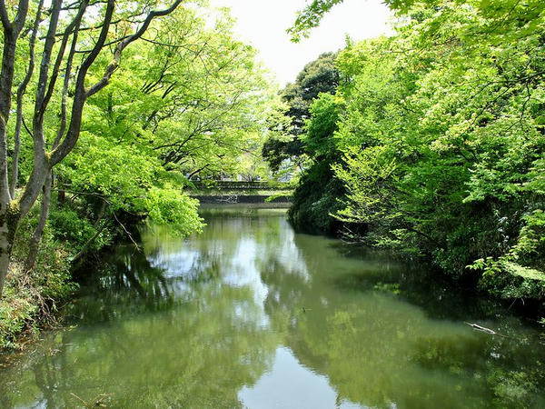 三の丸と明丸の間の枡形濠（塵不溜）