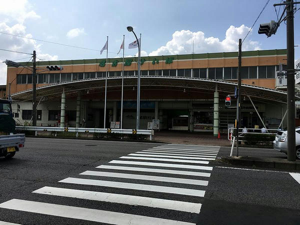 横断歩道越しに見た正門付近
