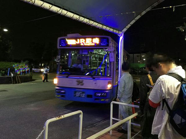 JR尼崎駅行きの無料送迎バス