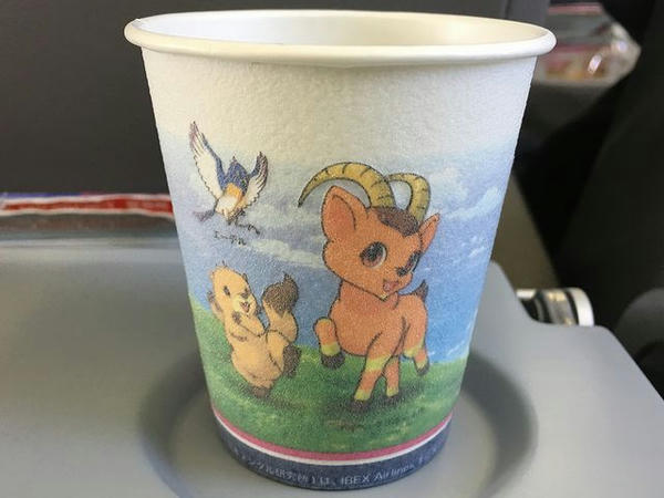 機内でいただいたコーヒー