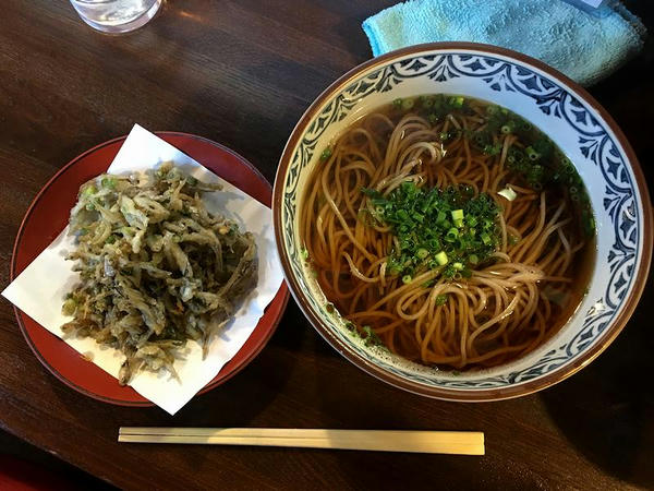 しらす天そば 600円
