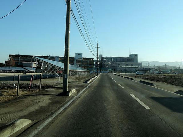 遠目から見た水沢競馬場