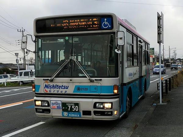 乗車した路線バス